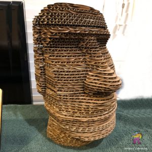 Cardboard Easter Island Head